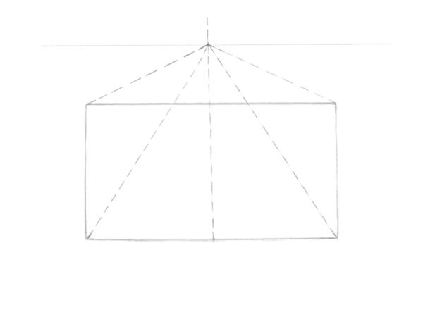 Drawing guides to the vanishing point